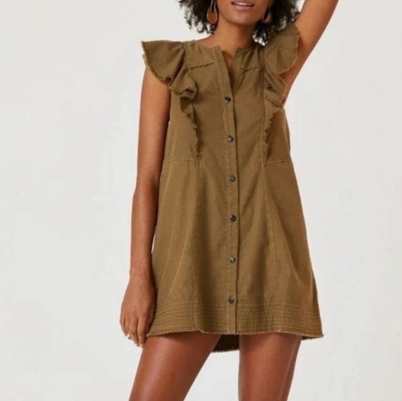 Anthropologie Dresses & Skirts - Anthropologie Pilcro Flutter Sleeve Tunic Mini Dress SzM